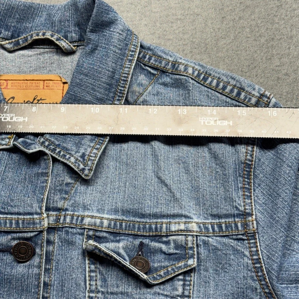 Levi Strauss Signature‎ Denim Jacket Womens Small Medium Wash Stretch Trucker